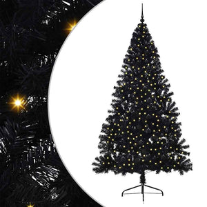 Albero di Natale artificiale con luci integrate Nero 240 cm PVC 3397168