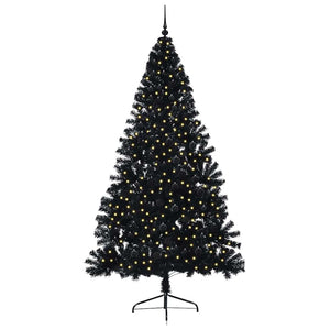 Albero di Natale artificiale con luci integrate Nero 240 cm PVC 3397168
