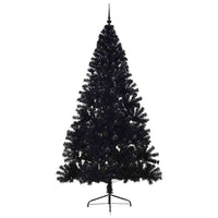 Albero di Natale artificiale con luci integrate Nero 240 cm PVC 3397168