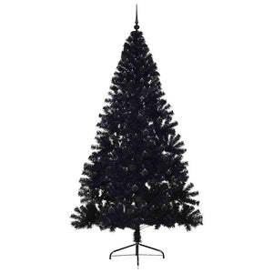 Albero di Natale artificiale con luci integrate Nero 240 cm PVC 3397168
