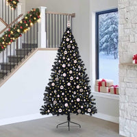 Albero di Natale artificiale con luci integrate Nero 240 cm PVC 3397169