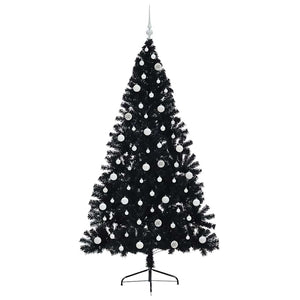 Albero di Natale artificiale con luci integrate Nero 240 cm PVC 3397170