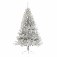 Albero di Natale artificiale con luci integrate Argento 120 cm 3397176