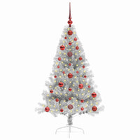 Albero di Natale artificiale con luci integrate Argento 120 cm 3397180