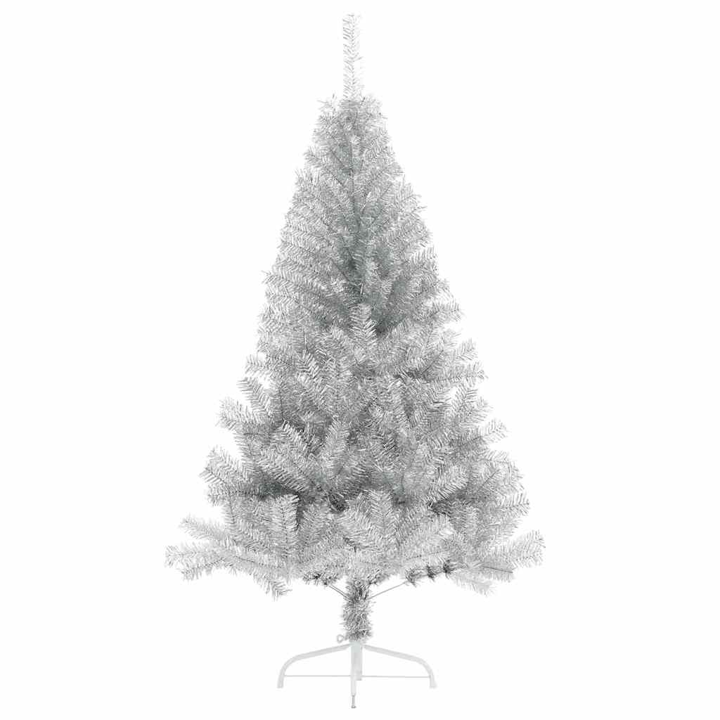 Albero di Natale artificiale preilluminato Argento 120 cm PET 3397182