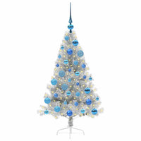 Albero di Natale artificiale con luci integrate Argento 120 cm 3397187