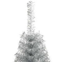 Albero di Natale artificiale con luci integrate Argento 150 cm 3397189