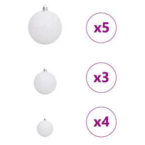 Albero di Natale artificiale con luci integrate Argento 150 cm 3397192