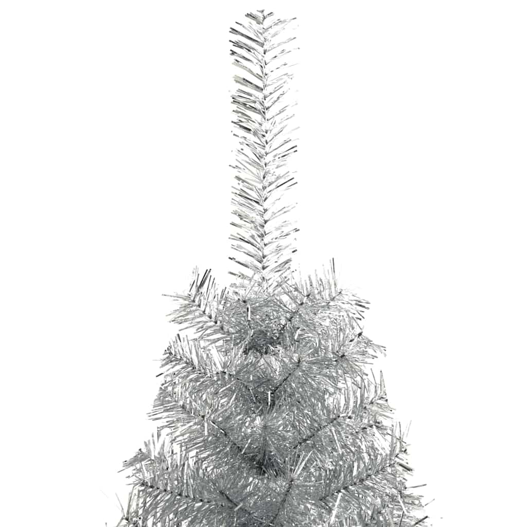 Albero di Natale artificiale con luci integrate Argento 150 cm 3397195