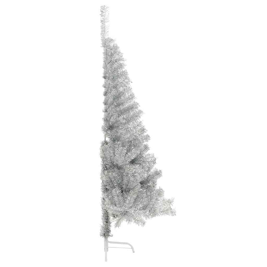 Albero di Natale artificiale con luci integrate Argento 150 cm 3397196