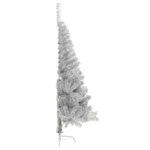Albero di Natale artificiale con luci integrate Argento 150 cm 3397196