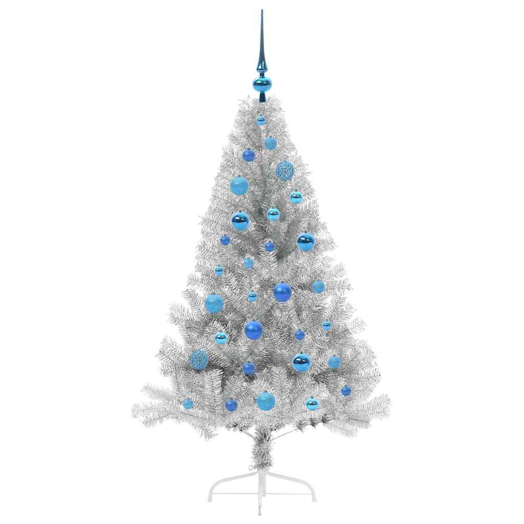 Albero di Natale artificiale con luci integrate Argento 150 cm 3397200