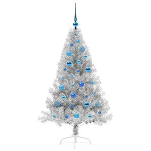 Albero di Natale artificiale con luci integrate Argento 150 cm 3397200