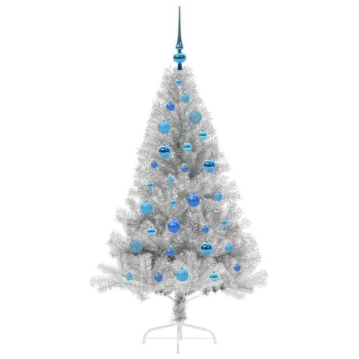 Albero di Natale artificiale con luci integrate Argento 150 cm 3397200