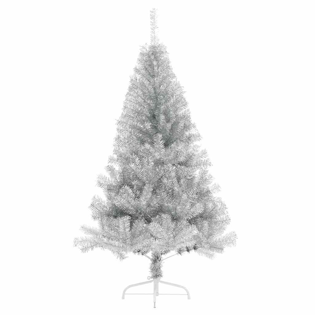 Albero di Natale artificiale con luci integrate Argento 150 cm 3397201