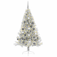 Albero di Natale con luci a corde decorative Argento 180 cm 3397205