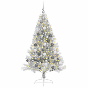 Albero di Natale con luci a corde decorative Argento 180 cm 3397205