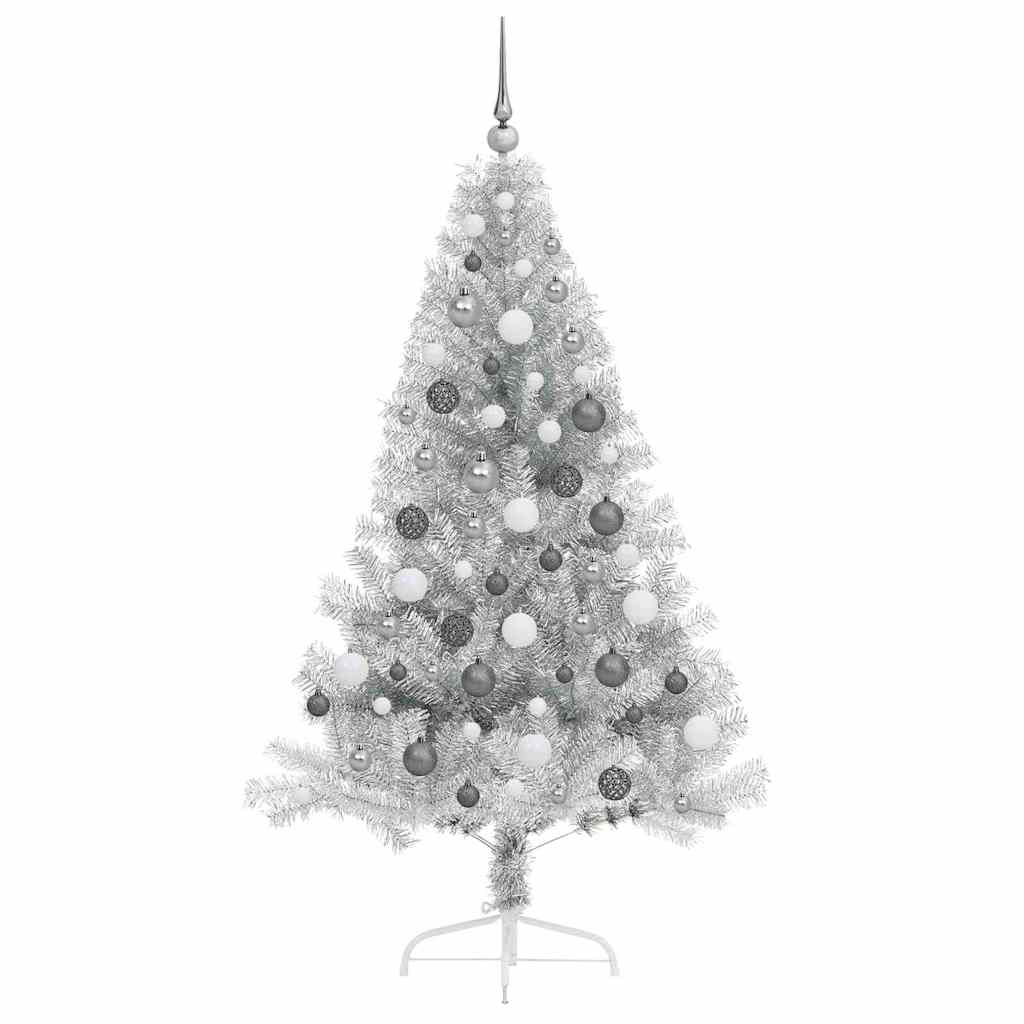 Albero di Natale con luci a corde decorative Argento 180 cm 3397205