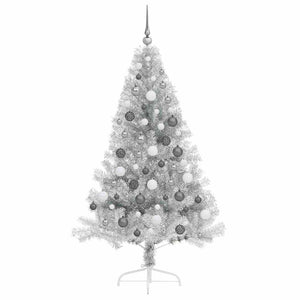 Albero di Natale con luci a corde decorative Argento 180 cm 3397205