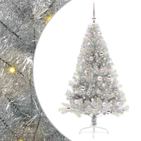 Albero di Natale artificiale con luci integrate Argento 180 cm 3397208