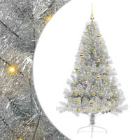 Albero di Natale artificiale con luci integrate Argento 180 cm 3397210