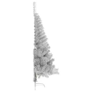 Albero di Natale artificiale con luci integrate Argento 180 cm 3397211