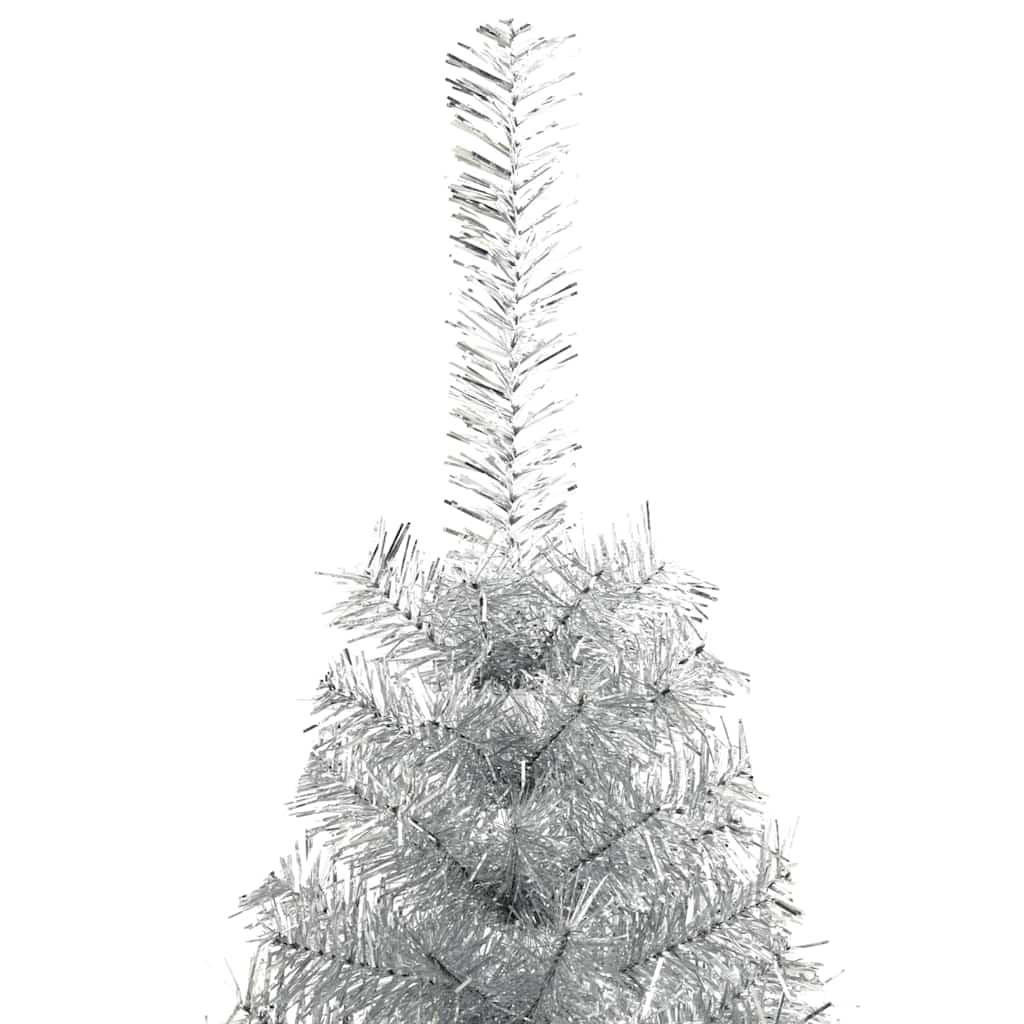 Albero di Natale artificiale con luci integrate Argento 210 cm 3397215