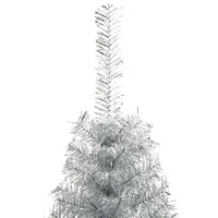 Albero di Natale artificiale con luci integrate Argento 210 cm 3397215