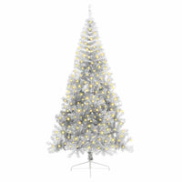 Albero di Natale artificiale con luci integrate Argento 210 cm 3397215