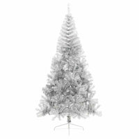 Albero di Natale artificiale con luci integrate Argento 210 cm 3397217