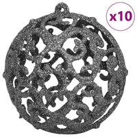 vidaXL Albero di Natale con luci a corde decorative Argento 210 cm PET