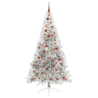 Albero di Natale artificiale con luci integrate Argento 210 cm 3397219