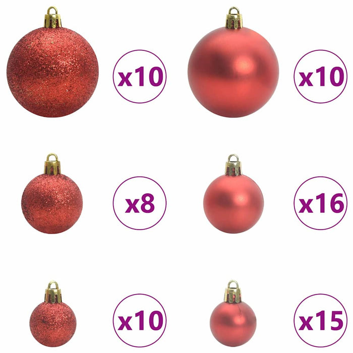 Albero di Natale artificiale con luci integrate Argento 210 cm 3397219