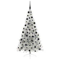 Albero di Natale artificiale con luci integrate Argento 210 cm 3397220