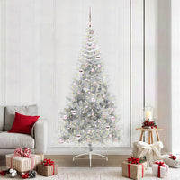 Albero di Natale artificiale con luci integrate Argento 210 cm 3397221