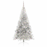 Albero di Natale artificiale con luci integrate Argento 210 cm 3397221
