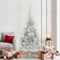 Albero di Natale artificiale con luci integrate Argento 210 cm 3397222