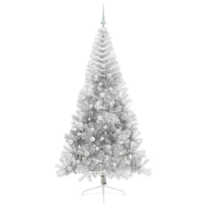 Albero di Natale artificiale con luci integrate Argento 210 cm 3397222