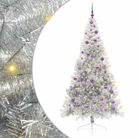 Albero di Natale artificiale con luci integrate Argento 210 cm 3397225