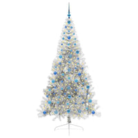 Albero di Natale artificiale con luci integrate Argento 210 cm 3397226