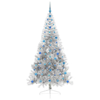 Albero di Natale artificiale con luci integrate Argento 210 cm 3397226