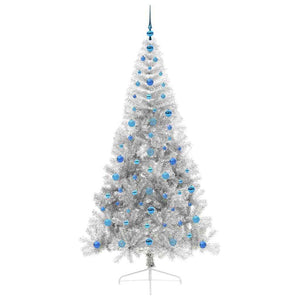 Albero di Natale artificiale con luci integrate Argento 210 cm 3397226