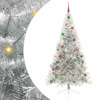 Albero di Natale artificiale con luci integrate Argento 210 cm 3397227