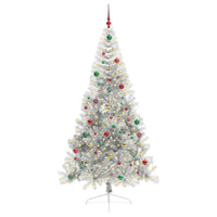 Albero di Natale artificiale con luci integrate Argento 210 cm 3397227