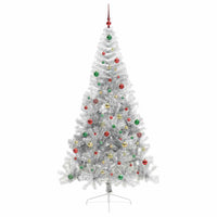Albero di Natale artificiale con luci integrate Argento 210 cm 3397227