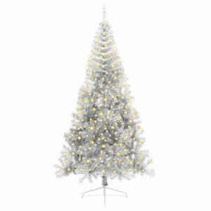 Albero di Natale artificiale con luci integrate Argento 240 cm 3397228