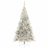 Albero di Natale artificiale con luci integrate Argento 240 cm 3397230