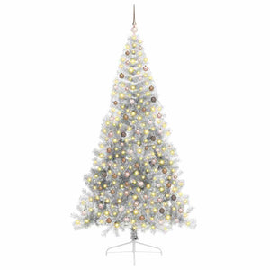Albero di Natale artificiale con luci integrate Argento 240 cm 3397230