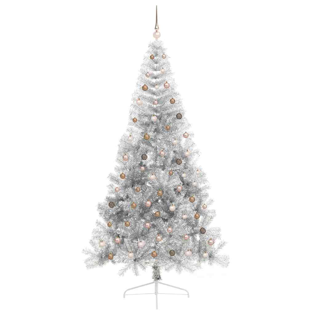 Albero di Natale artificiale con luci integrate Argento 240 cm 3397230