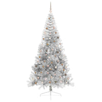 Albero di Natale artificiale con luci integrate Argento 240 cm 3397230
